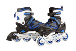 Inline skates blauw/zwart abec7 alu frame verstelbaar