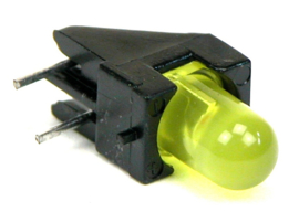 LED ø5mm haaks in houder - geel