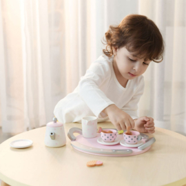 Classic World Houten Theeset Roze, 13dlg.