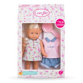 Les Trendies Corolle Mini Corolline- Rosy, 20cm + Kleertjes