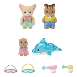 Sylvanian Families 5749 Trio peutervriendjes zwembad