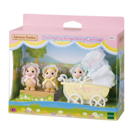 Sylvanian Familes 5601 Schattige eendjes drieling met kinderwagen