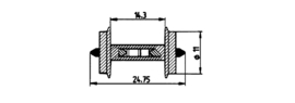 Roco 40186 11mm Gelijkstroom wiel