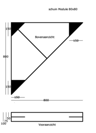 Schuine module 80x80