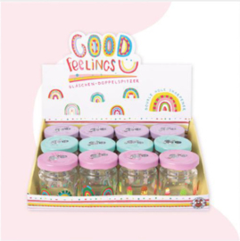 Good Feelings JAR-SHAPED DOUBLE SHARPENER, 3 ASSORTED