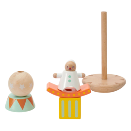 Classic World Houten Stapel en Balansspel Clown, 6dlg.