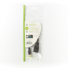 High Speed HDMI™-kabel met Ethernet | HDMI™-micro-connector - HDMI™ female | 0,2 m | Zwart