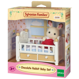 Sylvanian Familes 5017 Set Baby Chocoladekonijn (babybedje)