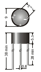 Brugcel B80C1500R 1,5A 80V ø9x5,1mm
