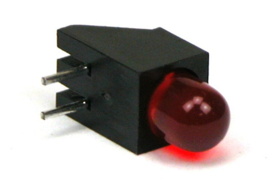 LED ø4,7mm haaks rood diffuus 627m 28mcd 60°
