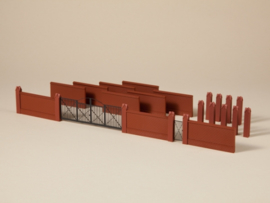 41622 Bakstenen muur met poort