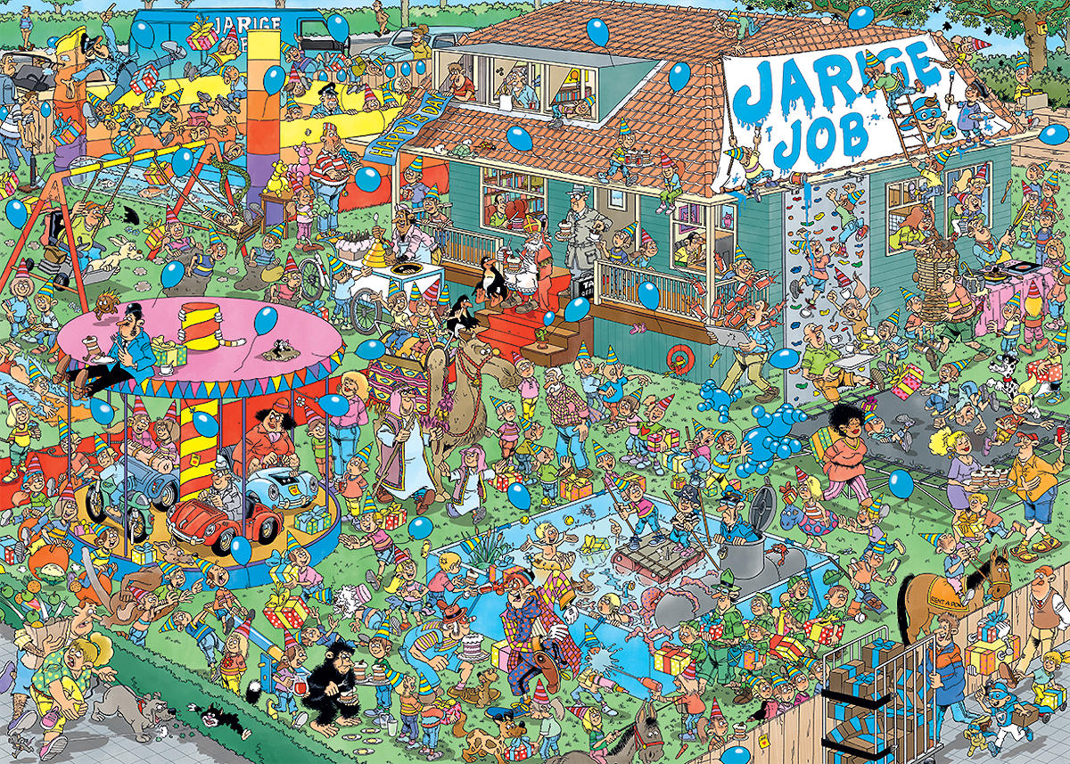 Jan van Haasteren - Stichting jarige job 15 jaar, 1000st