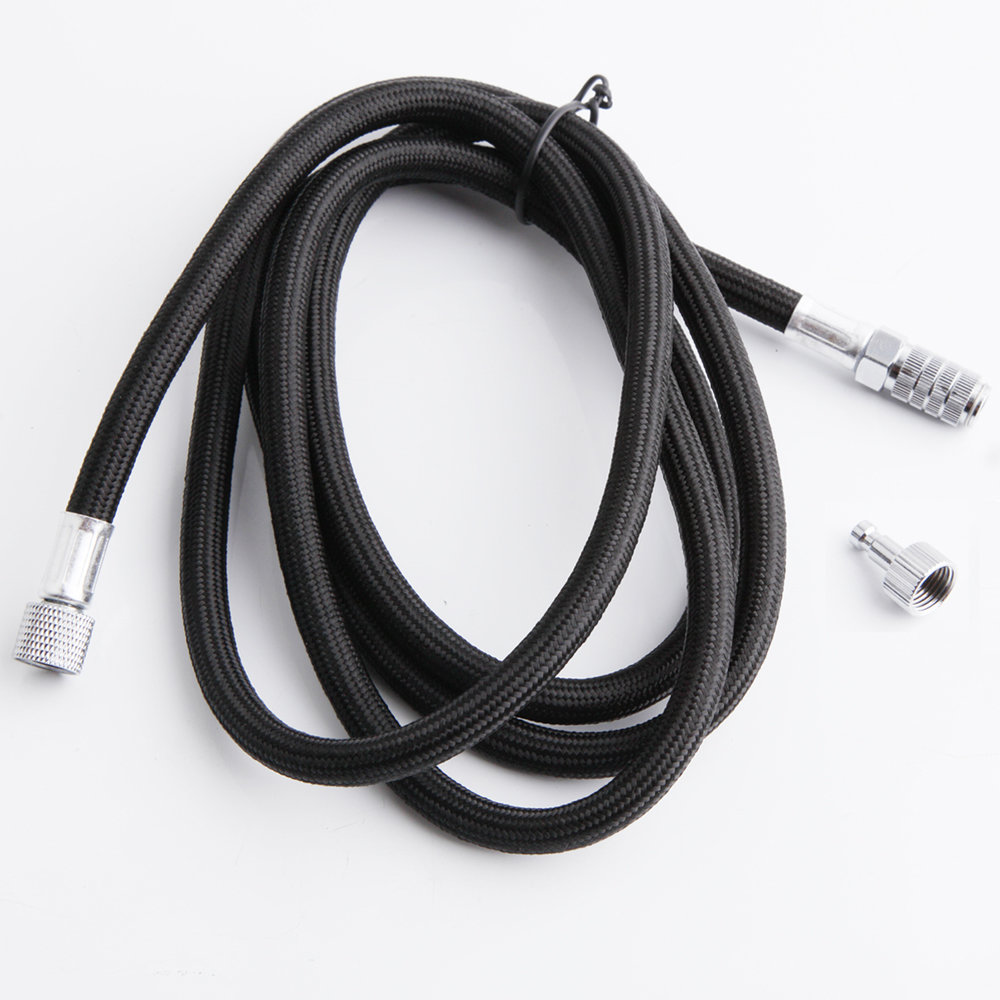 Airbrush Slang BD-30 zwart 3m - snelkoppeling G1/8-G1/8
