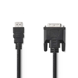 HDMI™ Kabel  HDMI™ Connector | DVI-D 24+1-Pins Male | 1080p | Vernikkeld | 2.00 m | Recht | PVC | Zwart