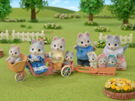 Sylvanian Familes 5637 tandem fiets set- Husky zus & broer