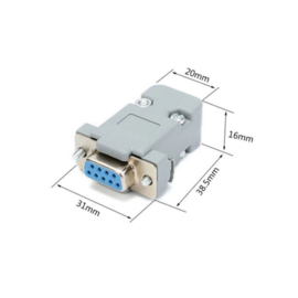 Behuizing voor DB9 RS232 Connector