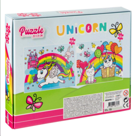 Glitterpuzzel Set Eenhoorn, 2x24st.
