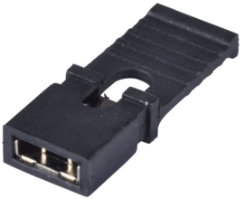 Jumper 2,54 mm, gesloten met greep, zwart
