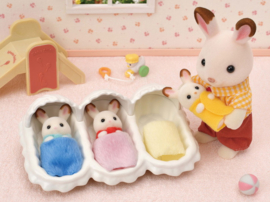 Sylvanian Familes 5532 Drieling chocoladekonijn verzorgingsset