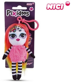 Nici Pixidoos Pluche pop met bagclip 14cm Piku