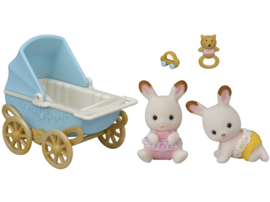 Sylvanian Familes 5432 set tweeling chocolade konijn