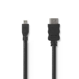 High Speed HDMI™-kabel met Ethernet  HDMI™-connector - HDMI™-micro-connector | 1,5 m | Zwart