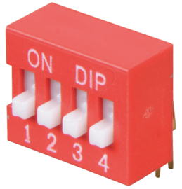 Dipswitch 4 polig haaks