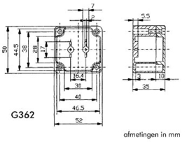 362 Box ABS 52x50x35mm
