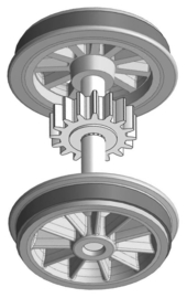 Roco 137606 Wiel met tussentandwiel