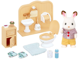 Sylvanian Familes 5015 Set Broer Chocoladekonijn (badkamer)