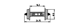 Roco 40187 9mm gelijkstroomwiel