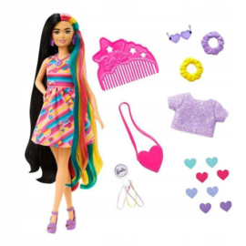 Barbie Totally Hair Pop in Hartprint Jurk 23x32cm