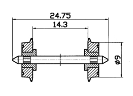 Roco 40197 DC-NEM standaard wielset