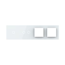 Livolo | White | Glass Panel  | Quintuple | 1+2+SR+SR