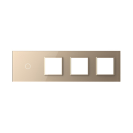 Livolo | Gold | Glass Panel  | Quintuple | 1+SR+SR+SR