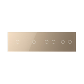 Livolo | Gold | Glass Panel  | Quadruple | 1+1+2+2
