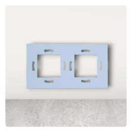 Livolo | Adapter frame | Double | Additional cover | White glossy