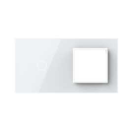 Livolo | White | Glass Panel  | Double | 1+SR