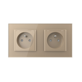 Livolo | Gold | French | Wall Power Socket | Double