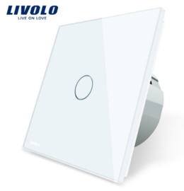 Livolo | White | Design |  1Gang 1Way | Bathroom Switch