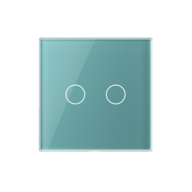 Livolo | Green | Glass Panel  | Single | 2 Gang