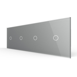 Livolo | Grey | 1+1+1+1 | On/Off | 1 Way | Touch Switch