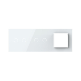 Livolo | White | Glass Panel  | Triple | 2+2+SR