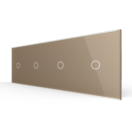 Livolo | Gold | 1+1+1+1 | On/Off | 1 Way | Touch Switch