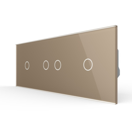 Livolo | Gold | 1+2+1 | On/Off | 1 Way | Touch Switch