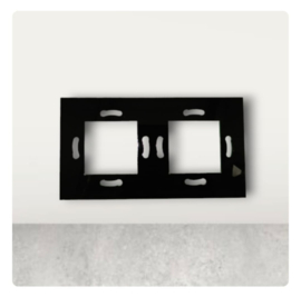 Livolo | Adapter frame | Double | Additional cover | Black glossy