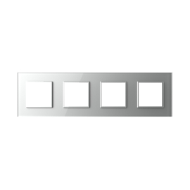 Livolo | Grey | Glass Panel  | Quadruple | SR+SR+SR+SR