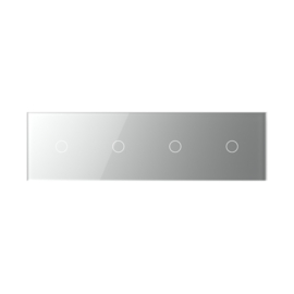 Livolo | Grey | Glass Panel  | Quadruple | 1+1+1+1