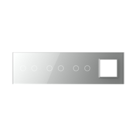 Livolo | Grey | Glass Panel  | Quintuple | 2+2+2+SR