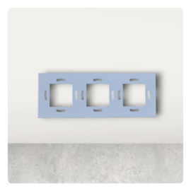 Livolo | Adapter frame | Triple | Additional cover | White glossy